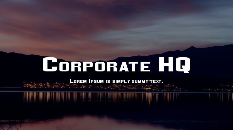 Corporate HQ Font