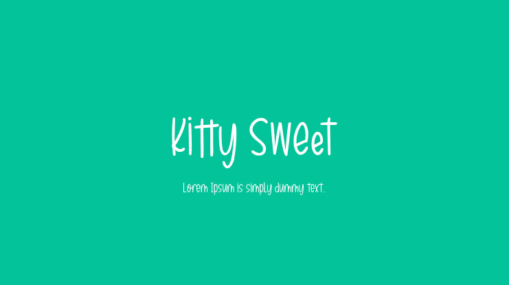 Kitty Sweet Font