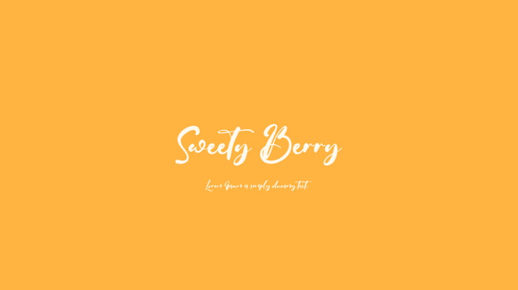 Sweety Berry Font