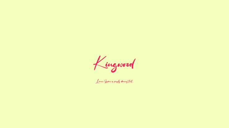 Kingwood Font