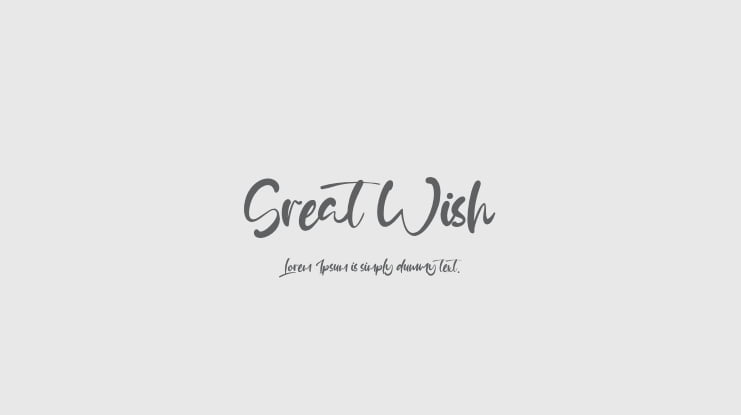 Great Wish Font