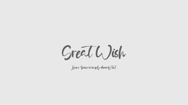Great Wish Font