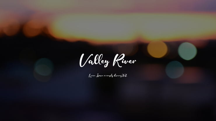Valley River Font