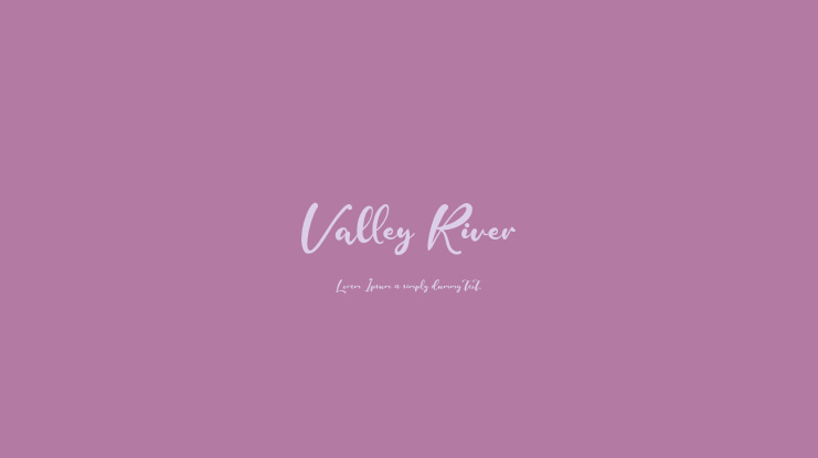 Valley River Font