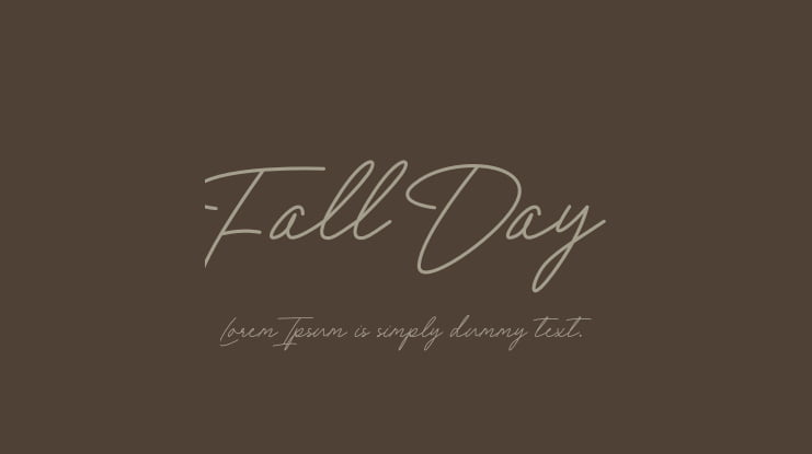 Fall Day Font