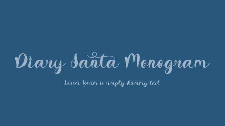 Diary Santa Monogram Font Family