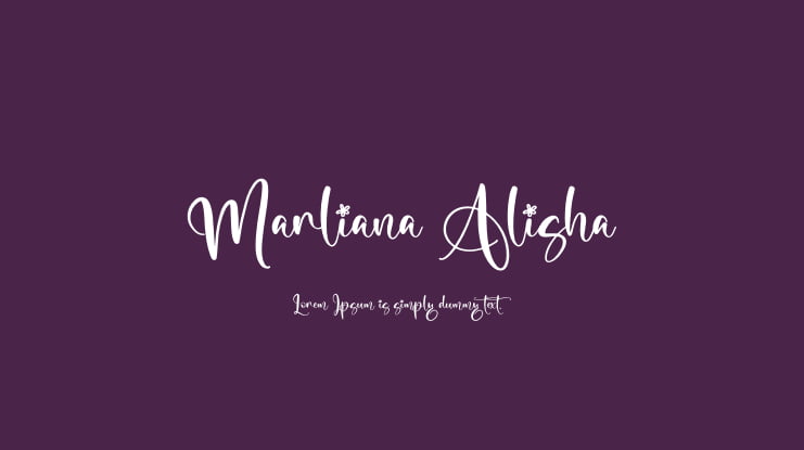 Marliana Alisha Font Family