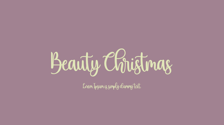 Beauty Christmas Font