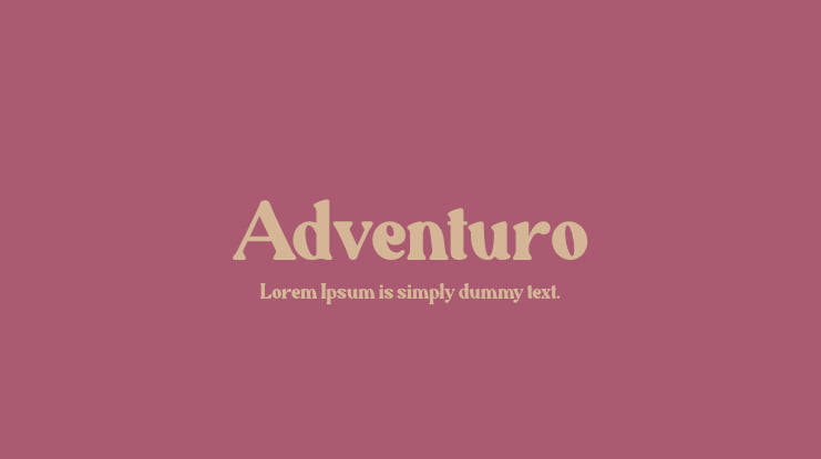 Adventuro Font