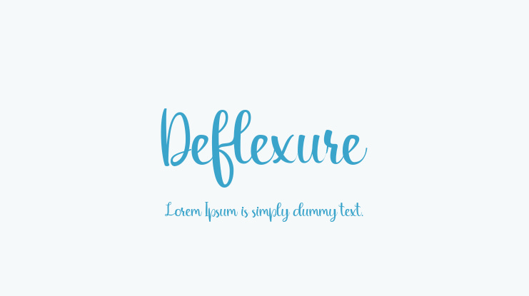 Deflexure Font