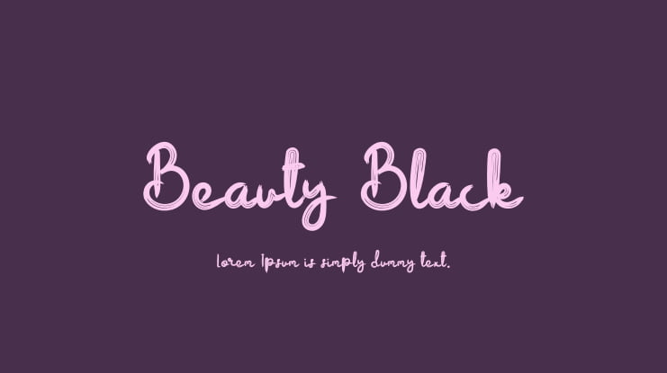 Beauty Black Font