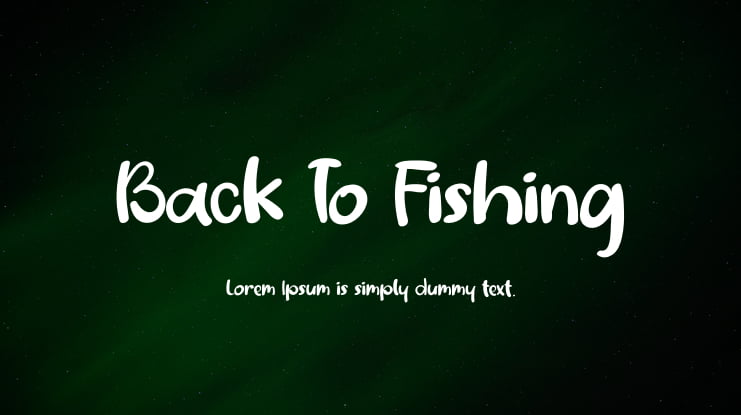 Back To Fishing Font