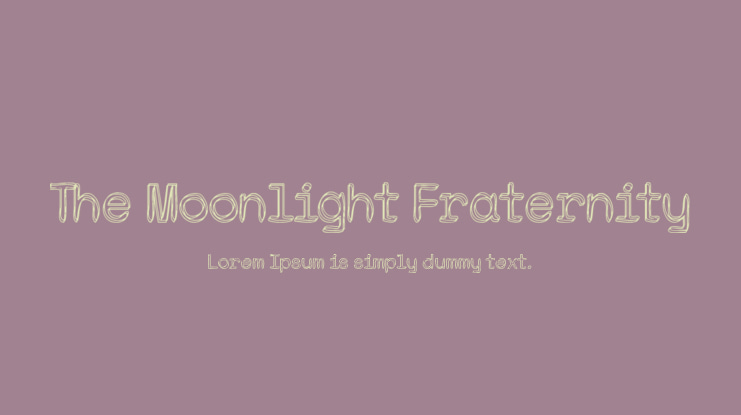 The Moonlight Fraternity Font