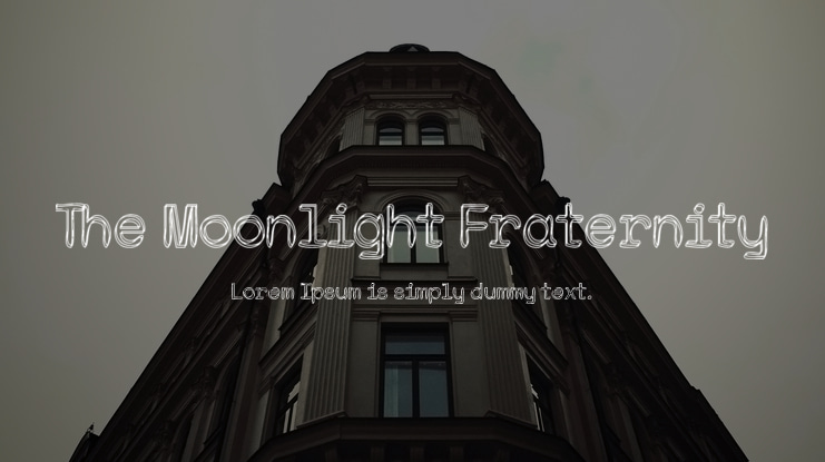 The Moonlight Fraternity Font