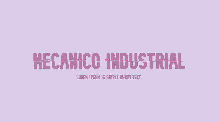Mecanico Industrial Font