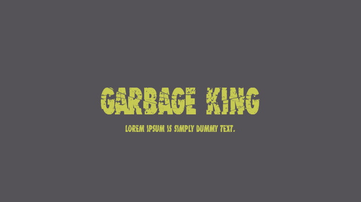 Garbage King Font