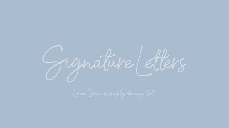 SignatureLetters Font