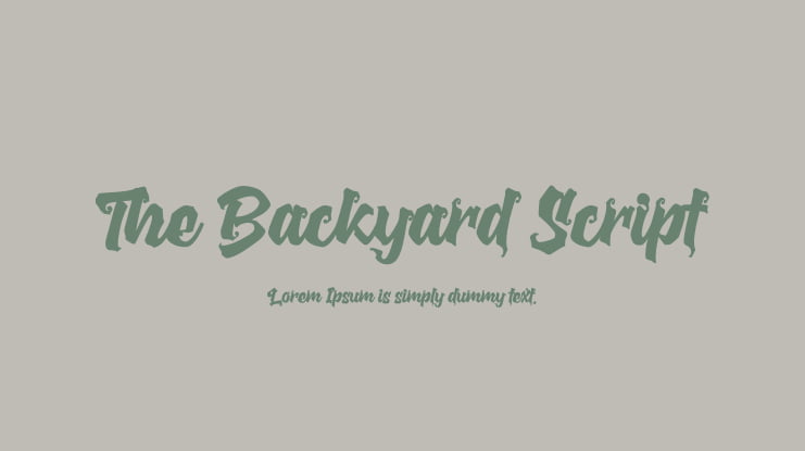 The Backyard Script Font