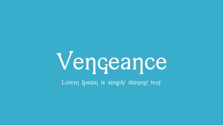 Vengeance Font