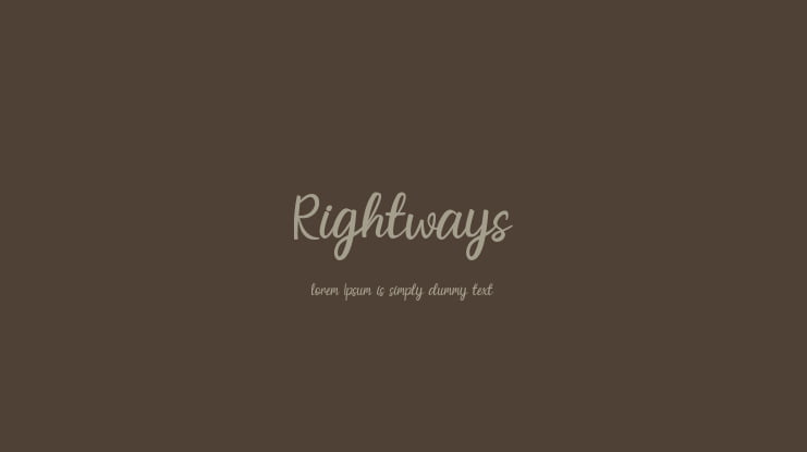 Rightways Font
