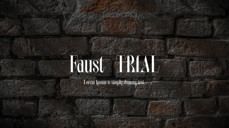 Faust_TRIAL Font Family
