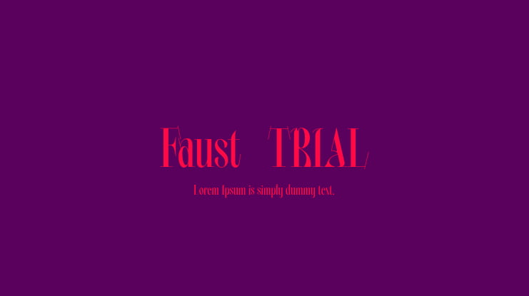 Faust_TRIAL Font Family