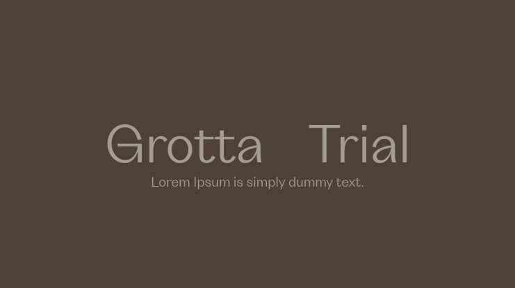 Grotta-Trial Font Family