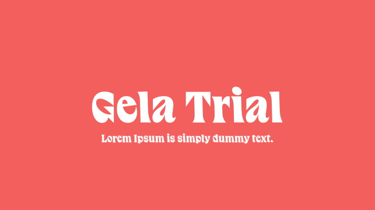Gela Trial Font Family