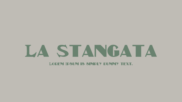 La Stangata Font