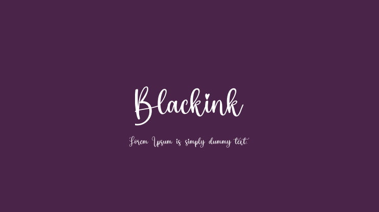 Blackink Font