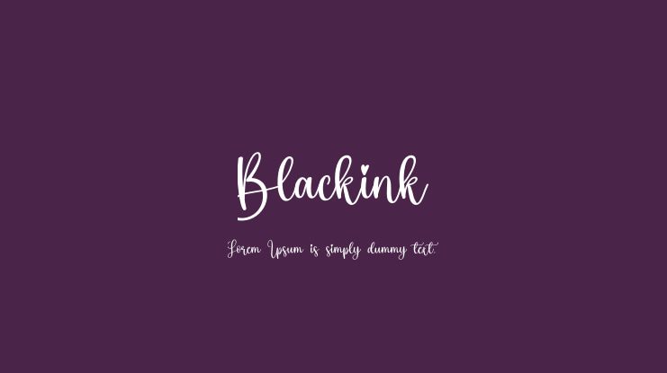 Blackink Font