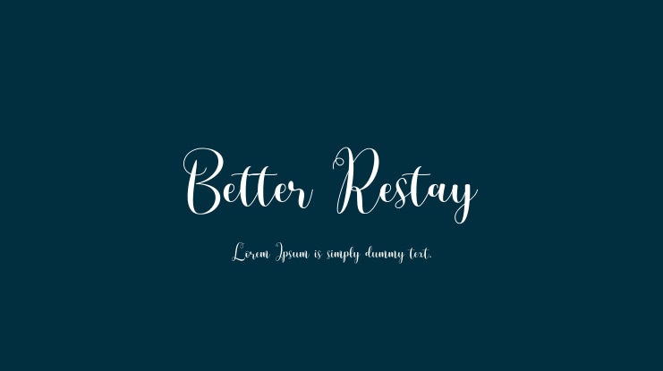 Better Restay Font