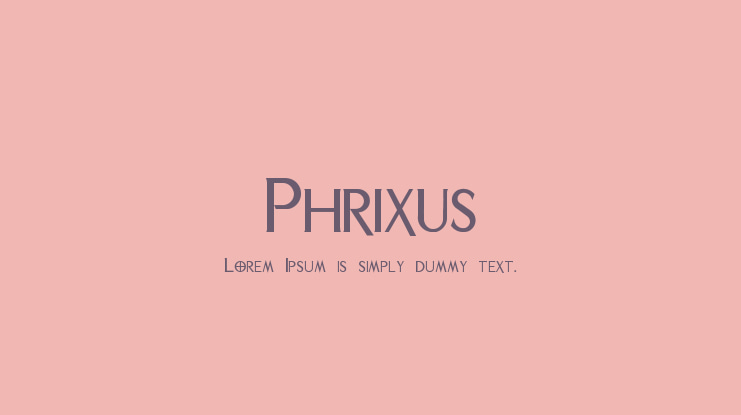 Phrixus Font