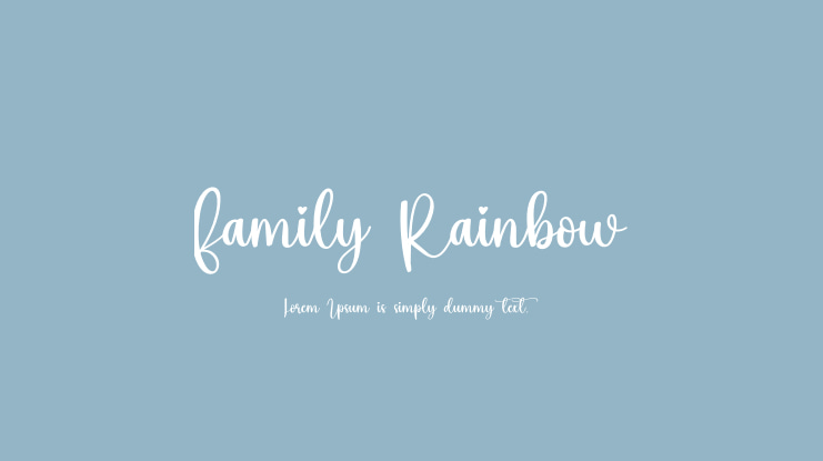 Family Rainbow Font