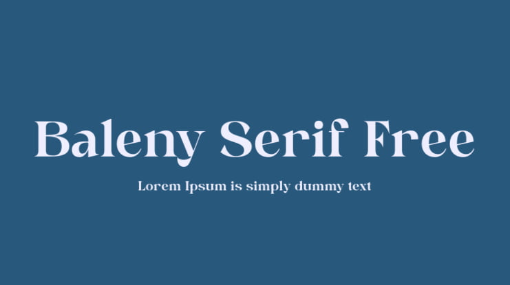 Baleny Serif Free Font