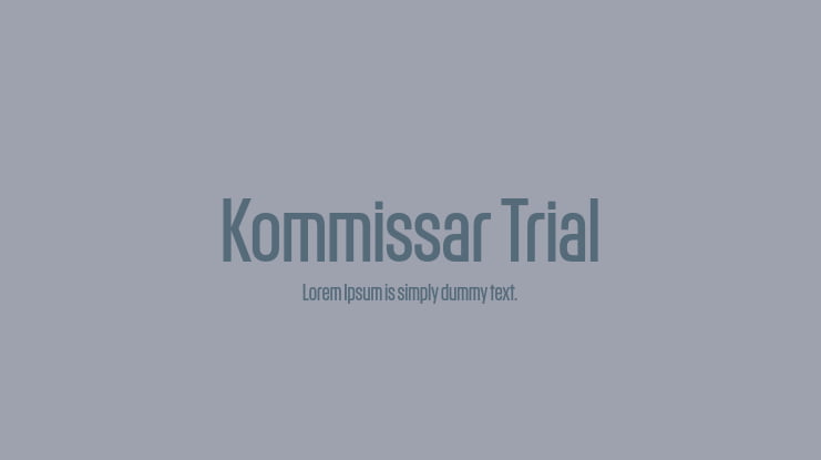 Kommissar Trial Font Family
