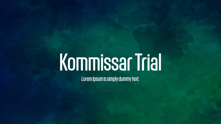 Kommissar Trial Font Family