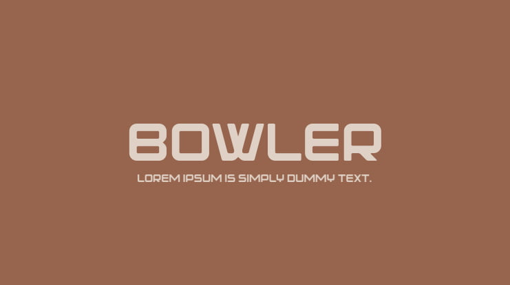 BOWLER Font