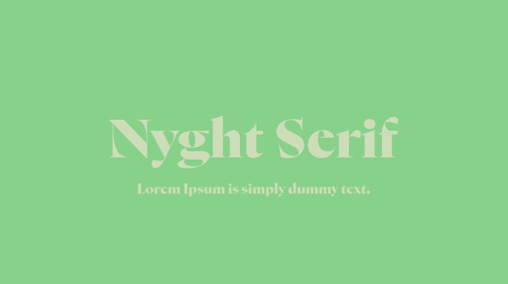 Nyght Serif Font