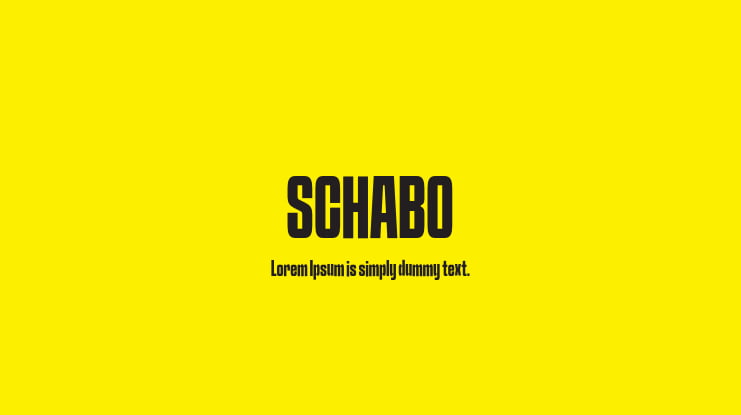 SCHABO Font
