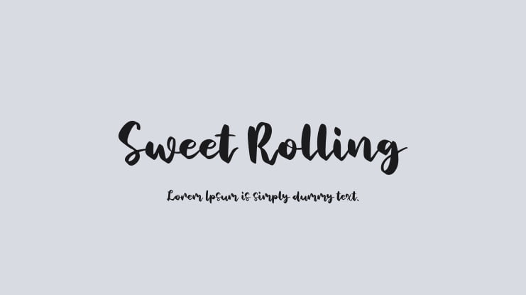 Sweet Rolling Font