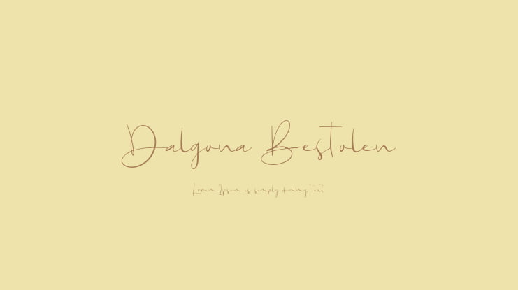 Dalgona Bestolen Font