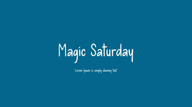 Magic Saturday Font