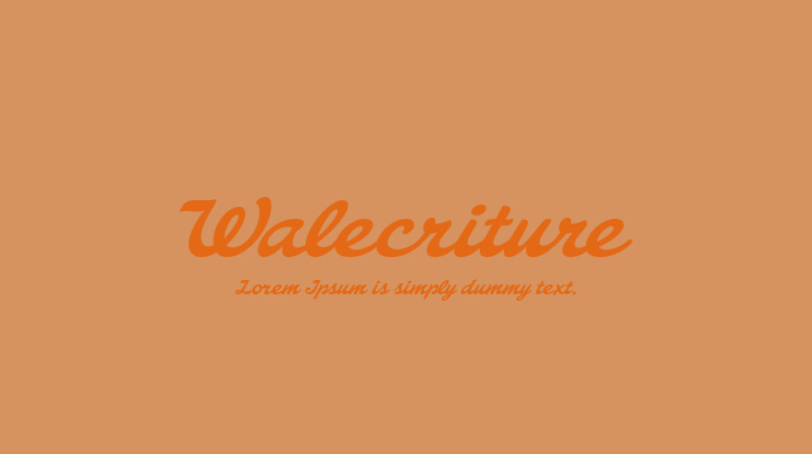 Walecriture Font