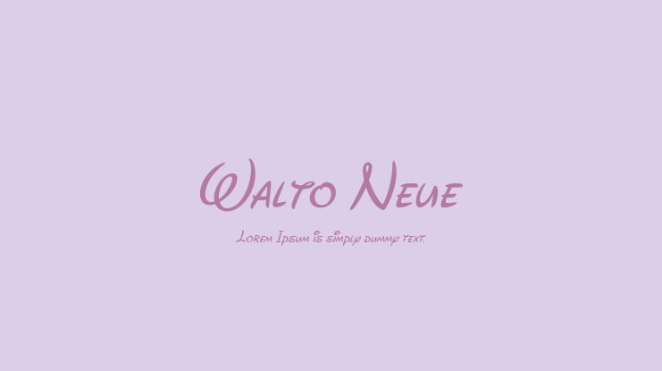 Walto Neue Font Family