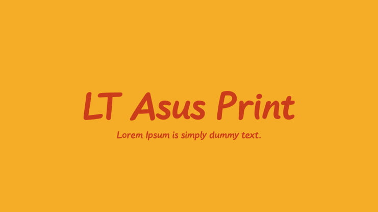 LT Asus Print Font Family