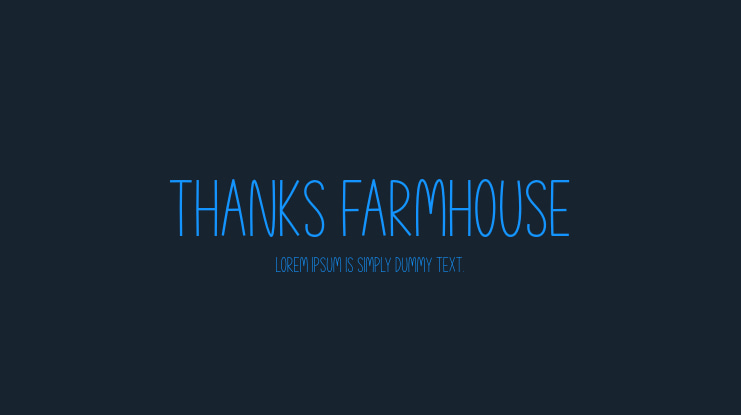 Thanks Farmhouse Font