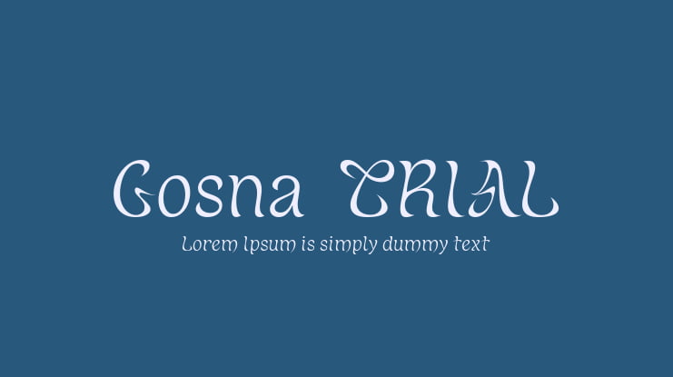Gosna_TRIAL Font