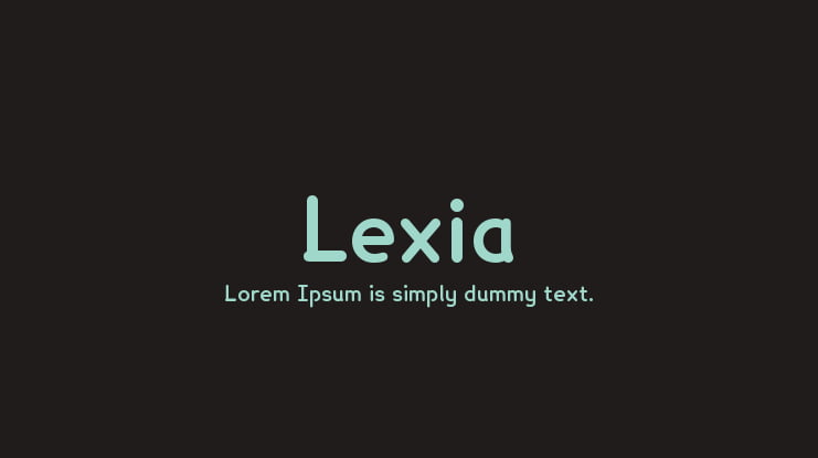 Lexia Font Family