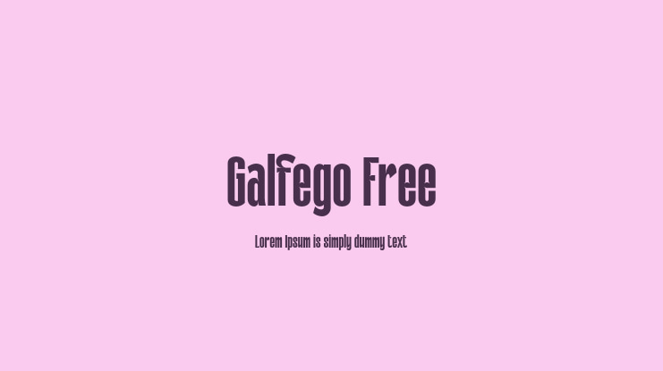Galfego Free Font